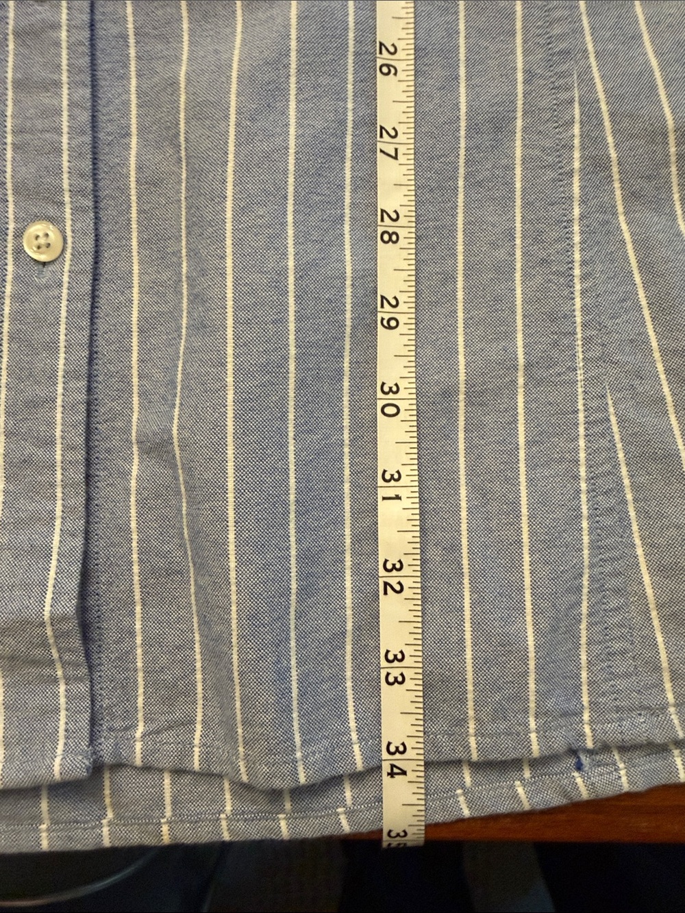 Lauren Ralph Lauren Light Blue and White Striped Sleeveless Shirt Dress - Picture 5 of 5